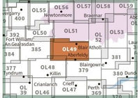 OS Explorer Map OL49 - Pitlochry and Loch Tummel - surrounding area