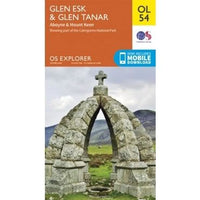 OS Explorer Map OL54 - Glen Esk and Glen Tanar