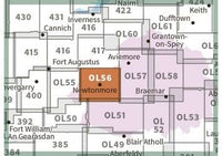 OS Explorer Map OL56 - Badenoch and Strathspey - surrounding area