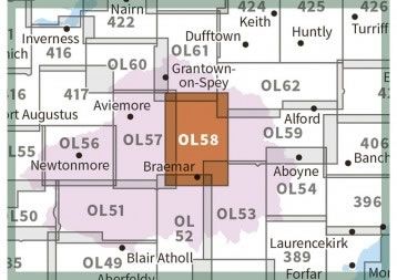 OS Explorer Map OL58 - Braemar