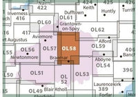 OS Explorer Map OL58 - Braemar