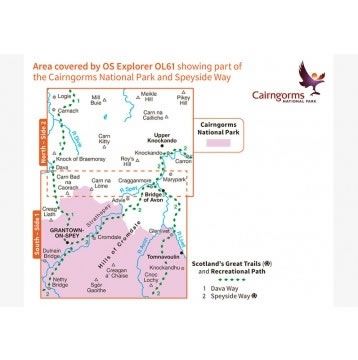 OS Explorer Map OL61 - Grantown-on-Spey and Hills of Cromdale - area covered