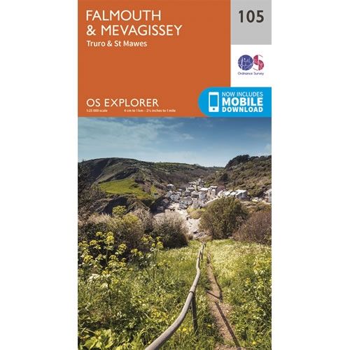 OS Explorer Map 105 - Falmouth and Mevagissey