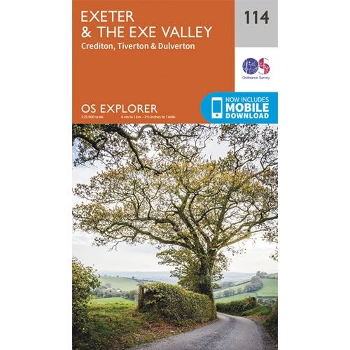 OS Explorer Map 114 - Exeter and The Exe Valley – Climb Europe