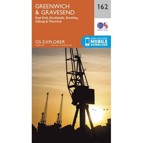 OS Explorer Map 162 - Greenwich and Gravesend