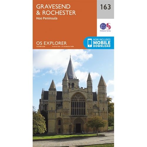 OS Explorer Map 163 - Gravesend and Rochester