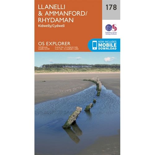 OS Explorer Map 178 - Llanelli and Ammanford