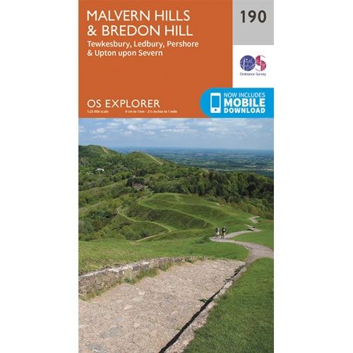 OS Explorer Map 190 - Malvern Hills and Bredon Hill