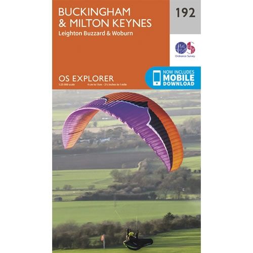 OS Explorer Map 192 - Buckingham and Milton Keynes