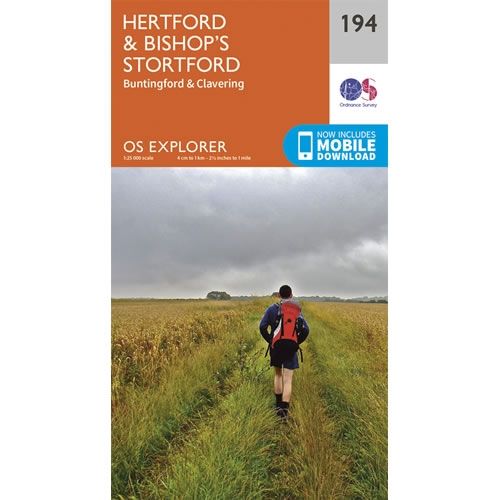 OS Explorer Map 194 - Hertford and Bishop's Stortford