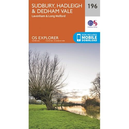 OS Explorer Map 196 - Sudbury, Hadleigh and Dedham Vale