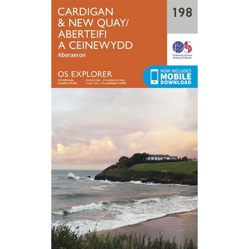 OS Explorer Map 198 - Cardigan and New Quay