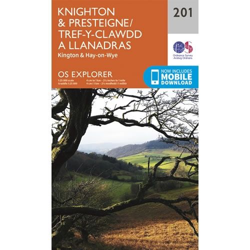 OS Explorer Map 201 - Knighton and Presteigne