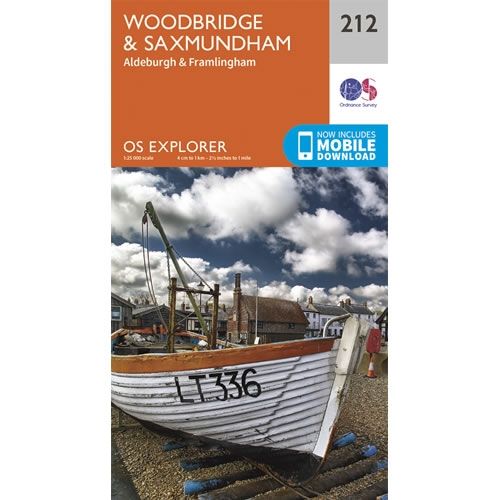 OS Explorer Map 212 - Woodbridge and Saxmundham