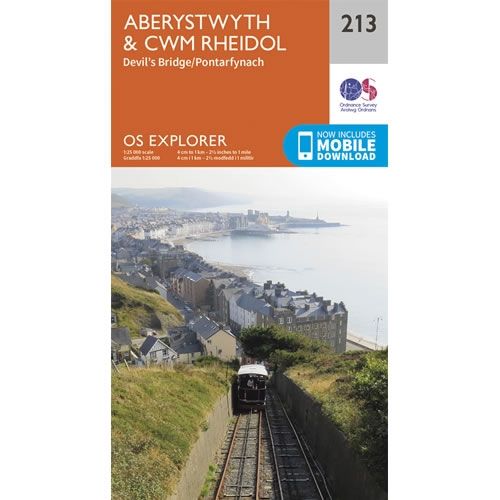 OS Explorer Map 213 - Aberystwyth and Cwm Rheidol