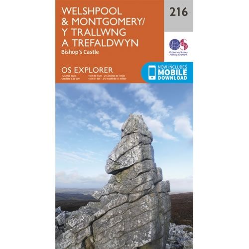 OS Explorer Map 216 - Welshpool and Montgomery