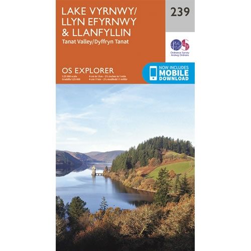 OS Explorer Map 239 - Lake Vyrnwy