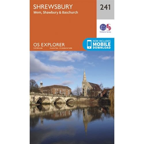 OS Explorer Map 241 - Shrewsbury