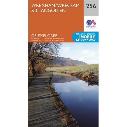 OS Explorer Map 256 - Wrexham and Llangollen