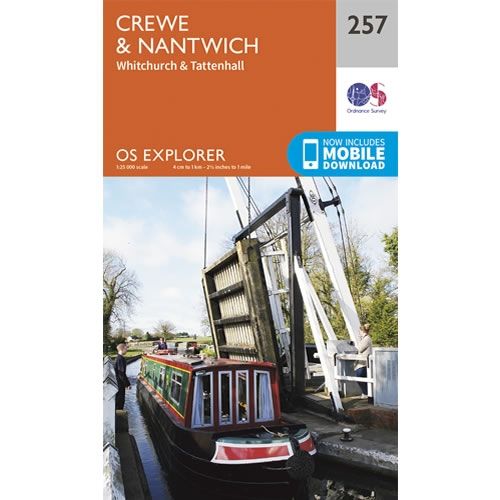 OS Explorer Map 257 - Crewe and Nantwich