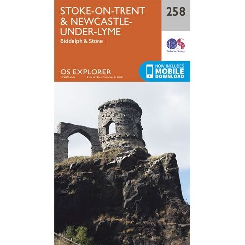 OS Explorer Map 258 - Stoke-on-Trent and Newcastle-under-Lyme