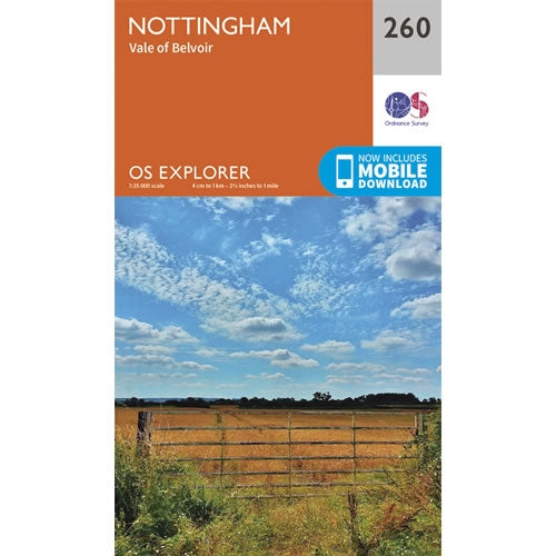 OS Explorer Map 260  - Nottingham and Vale of Belvoir