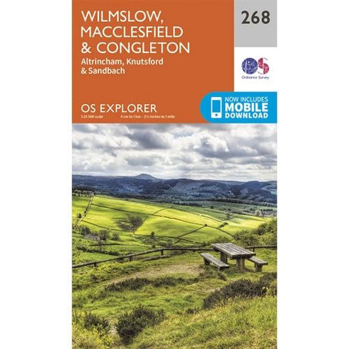 OS Explorer Map 268 - Wilmslow and Macclesfield – Climb Europe