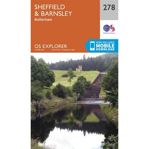 Explorer Maps England OS Explorer Map 278 - Sheffield and Barnsley – Climb Europe