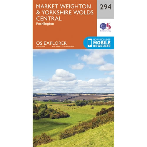 OS Explorer Map 294 - Market Weighton and Yorkshire Wolds Central