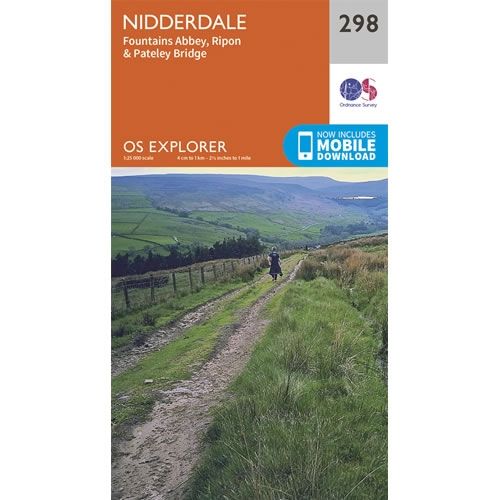 OS Explorer Map 298 - Nidderdale and Fountains Abbey