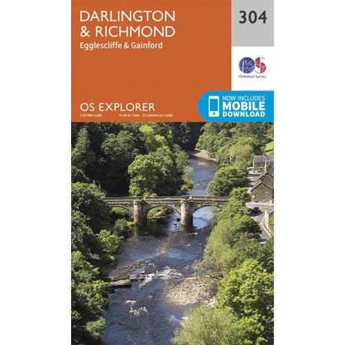 OS Explorer Map 304 - Darlington and Richmond