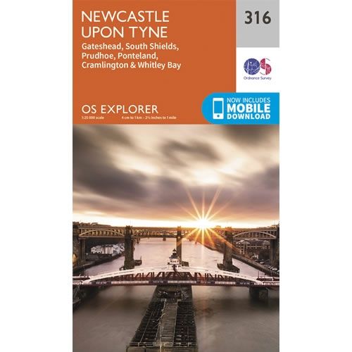 OS Explorer Map 316 - Newcastle upon Tyne