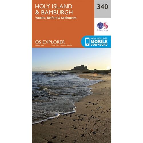 OS Explorer Map 340 - Holy Island and Bamburgh