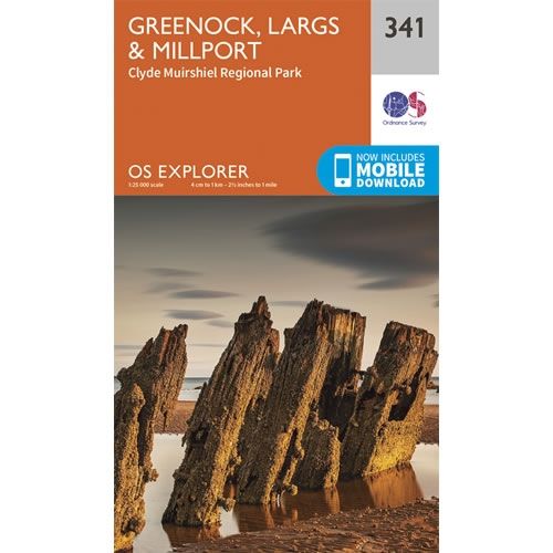 OS Explorer Map 341 - Greenock, Largs and Millport