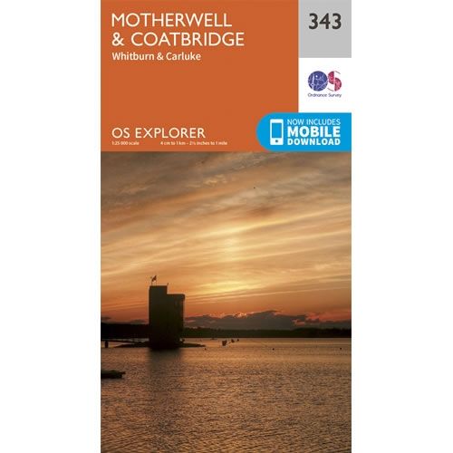 OS Explorer Map 343 - Motherwell and Coatbridge