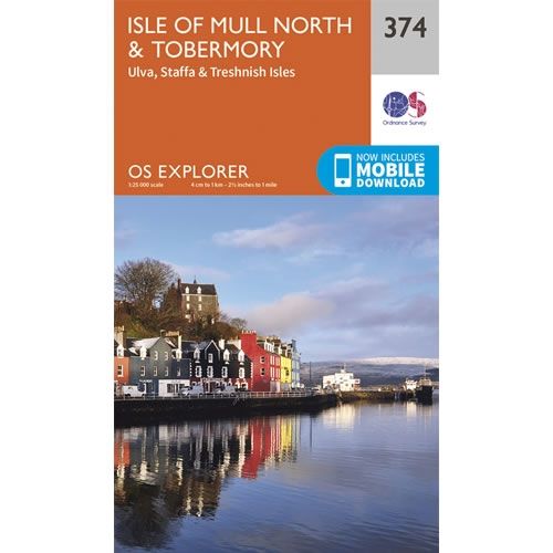 OS Explorer Map 374 - Isle of Mull North and Tobermory