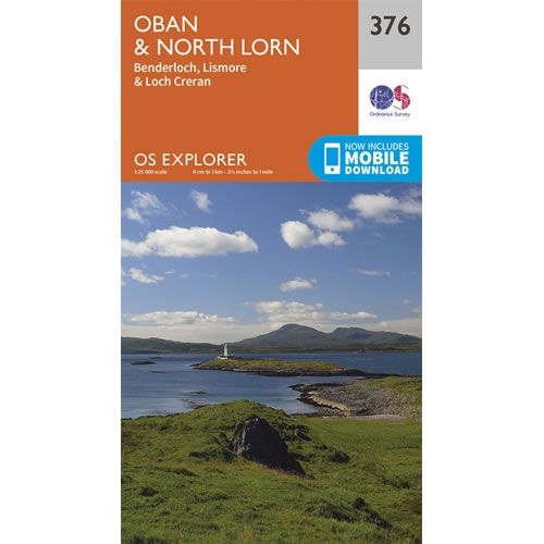 OS Explorer Map 376 - Oban, North Lorn and Benderloch