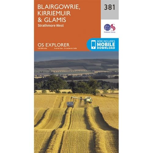 OS Explorer Map 381 - Blairgowrie, Kirriemuir and Glamis