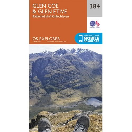 OS Explorer Map 384 - Glen Coe and Glen Etive