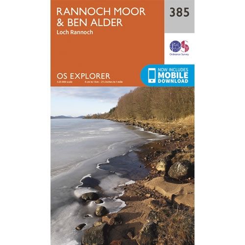 OS Explorer Map 385 - Rannoch Moor and Ben Alder