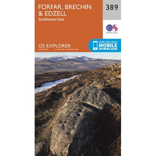 OS Explorer Map 389 - Forfar, Brechin and Edzell