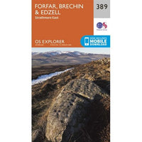 OS Explorer Map 389 - Forfar, Brechin and Edzell