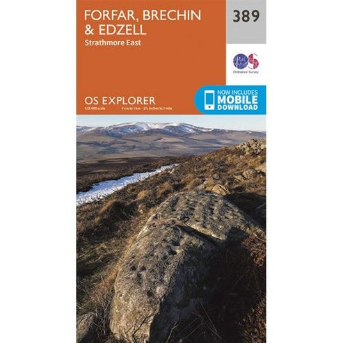 OS Explorer Map 389 - Forfar, Brechin and Edzell – Climb Europe