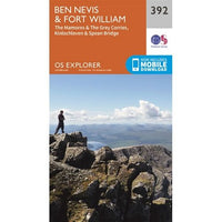 OS Explorer Map 392 - Ben Nevis and Fort William