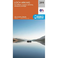 OS Explorer Map 399 - Loch Arkaig and Fort William