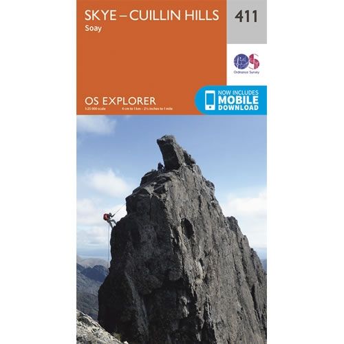 OS Explorer Map 411 - Skye, Cuillin Hills and Soay