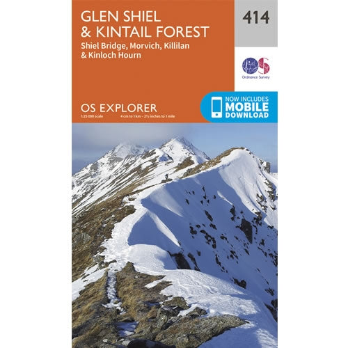 OS Explorer Map 414 - Glen Shiel and Kintail Forest