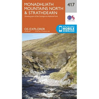 OS Explorer Map 417 - Monadhliath Mountains North