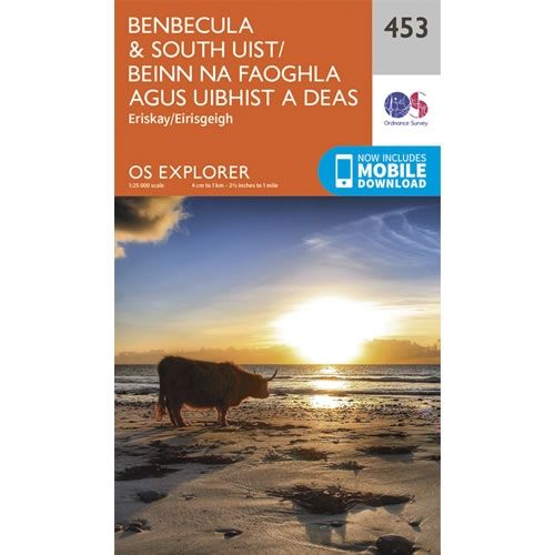 OS Explorer Map 453 - Benbecula and South Uist