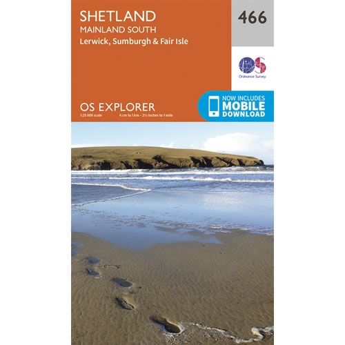 OS Explorer Map 466 - Shetland - Mainland South